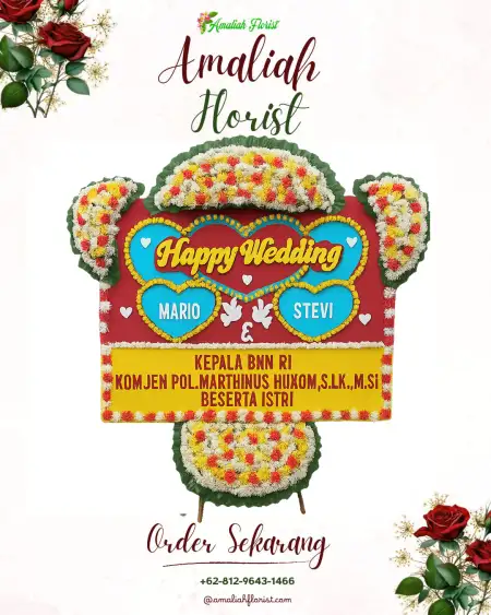 Papan Bunga Pernikahan Tawangmangu